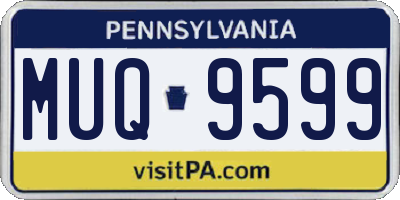 PA license plate MUQ9599