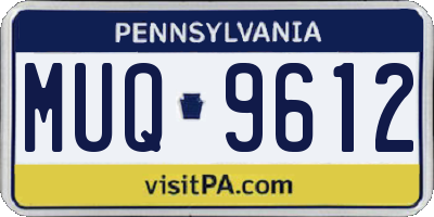 PA license plate MUQ9612