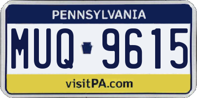 PA license plate MUQ9615