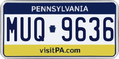 PA license plate MUQ9636