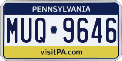 PA license plate MUQ9646