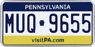 PA license plate MUQ9655