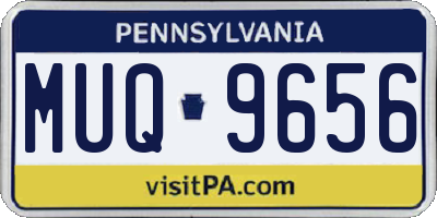 PA license plate MUQ9656