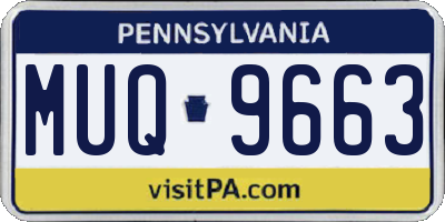 PA license plate MUQ9663