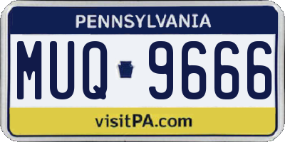 PA license plate MUQ9666