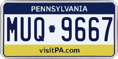 PA license plate MUQ9667