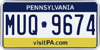 PA license plate MUQ9674