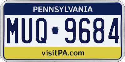 PA license plate MUQ9684