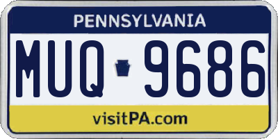 PA license plate MUQ9686