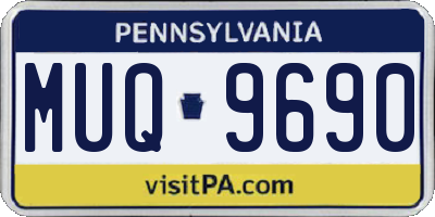 PA license plate MUQ9690