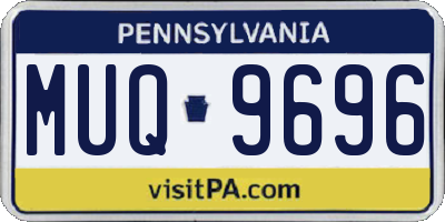 PA license plate MUQ9696