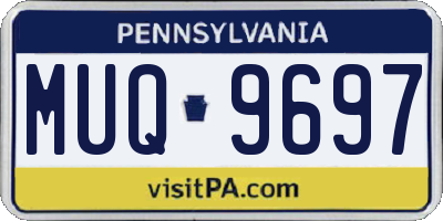 PA license plate MUQ9697