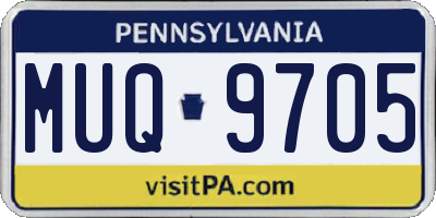 PA license plate MUQ9705