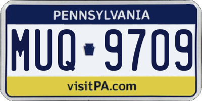 PA license plate MUQ9709