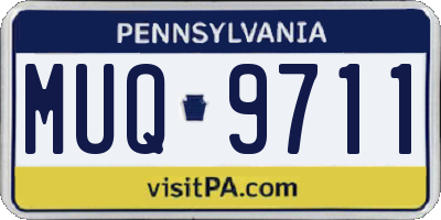PA license plate MUQ9711