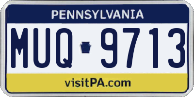 PA license plate MUQ9713