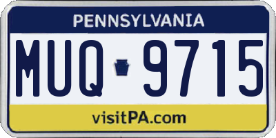 PA license plate MUQ9715