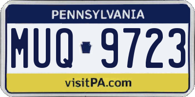 PA license plate MUQ9723