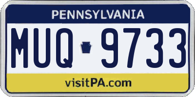 PA license plate MUQ9733
