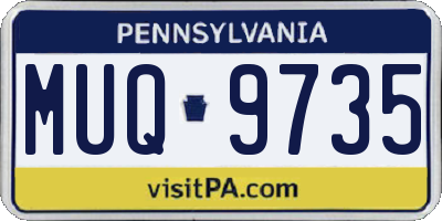 PA license plate MUQ9735
