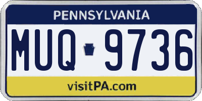 PA license plate MUQ9736