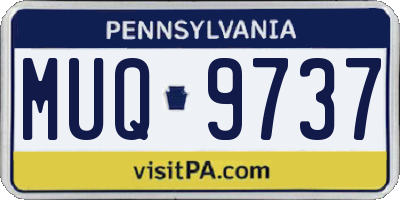 PA license plate MUQ9737