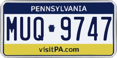PA license plate MUQ9747