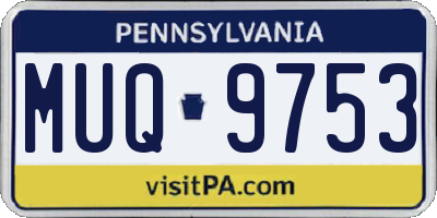 PA license plate MUQ9753