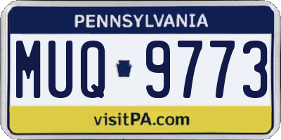 PA license plate MUQ9773