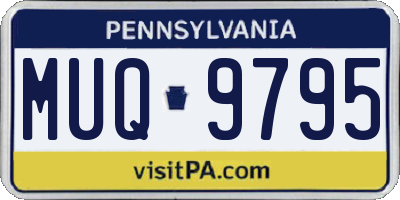 PA license plate MUQ9795