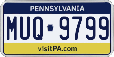 PA license plate MUQ9799
