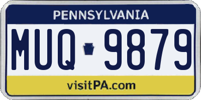 PA license plate MUQ9879