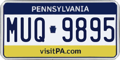 PA license plate MUQ9895