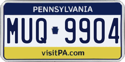 PA license plate MUQ9904