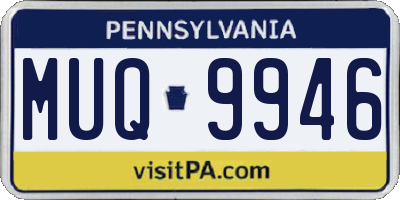 PA license plate MUQ9946