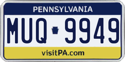 PA license plate MUQ9949