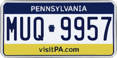 PA license plate MUQ9957
