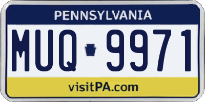 PA license plate MUQ9971