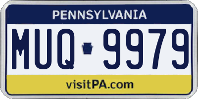 PA license plate MUQ9979