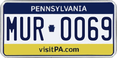 PA license plate MUR0069