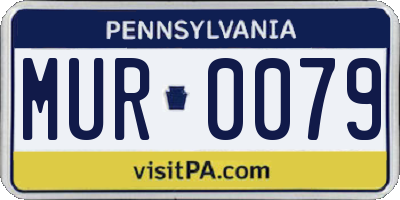 PA license plate MUR0079
