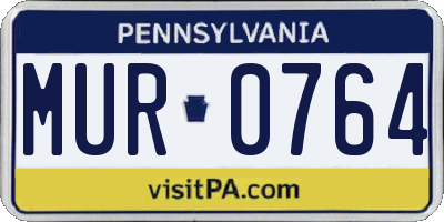 PA license plate MUR0764