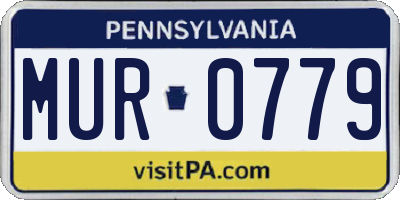 PA license plate MUR0779