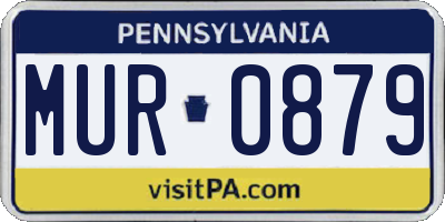 PA license plate MUR0879