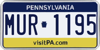 PA license plate MUR1195