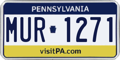 PA license plate MUR1271