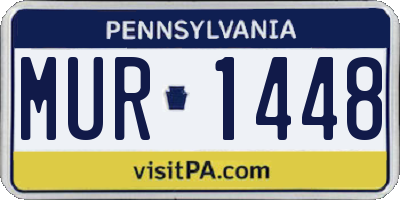 PA license plate MUR1448
