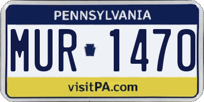 PA license plate MUR1470