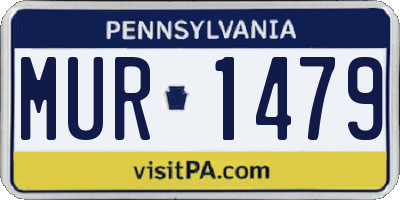 PA license plate MUR1479