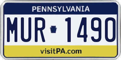 PA license plate MUR1490